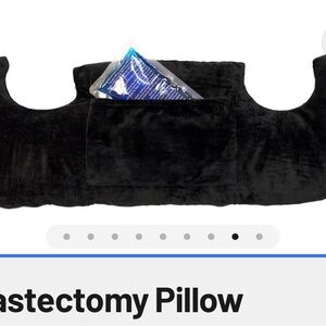 Black Comfort Mastectomy Pillow with Pocket
